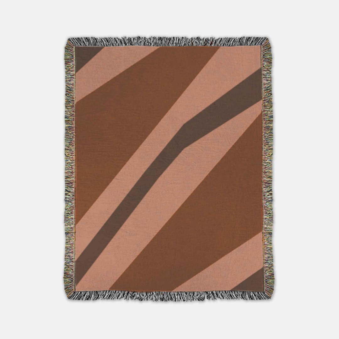 "Zeze Throw Blanket - Copper Multi" - Blankets and Throws in brown by Karbon Market