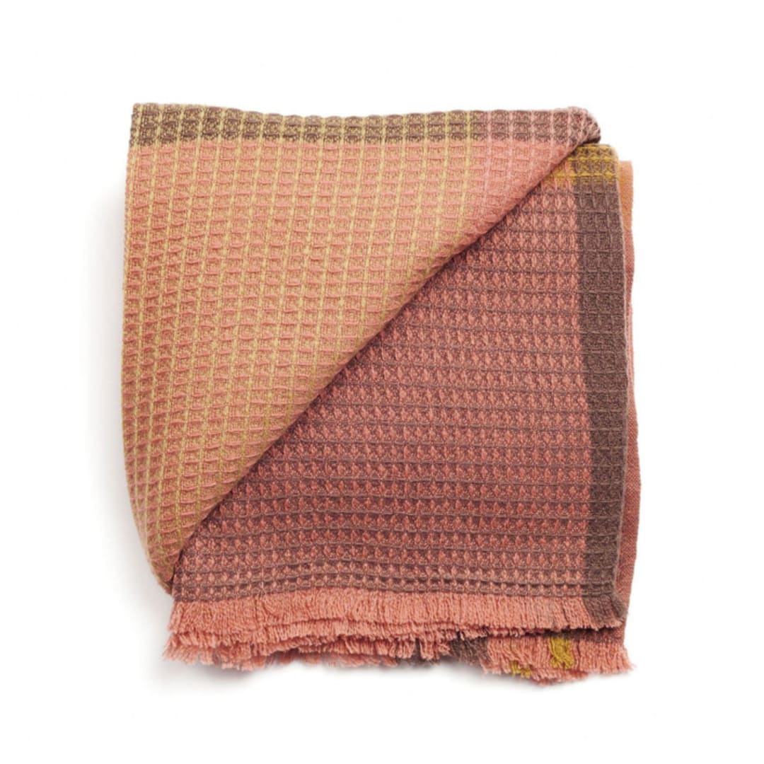 "Cocoon Handloom Merino Throw" - Blankets and Throws in multicolor by Anjali Purohit