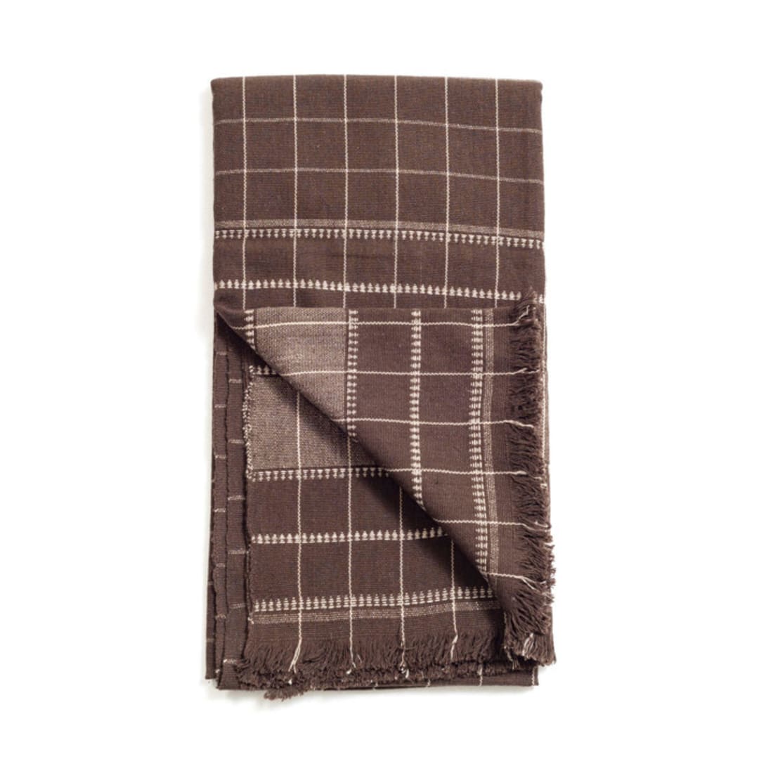 "Treacle Throw" - Blankets and Throws in brown by Anjali Purohit