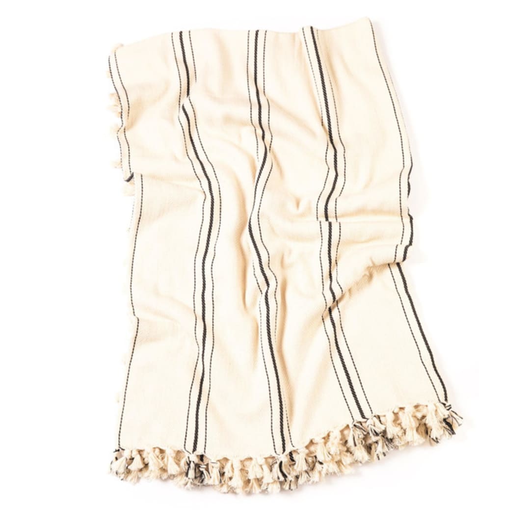 "Monte Viso Bedcover" - Blankets and Throws in black by HOUSE NO.23