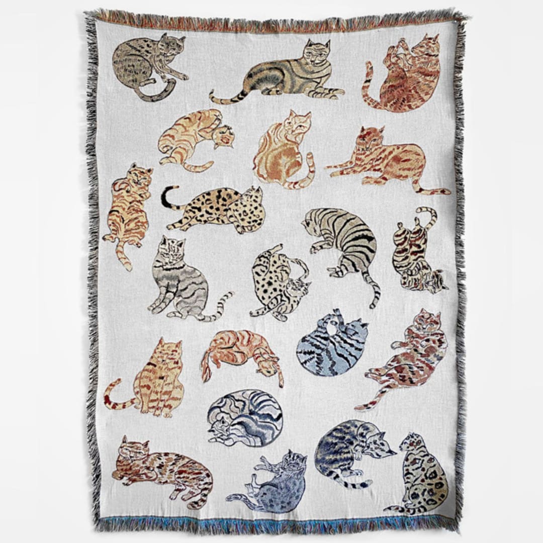 "Chill Cats Blanket" - Blankets and Throws in multicolorassorted-colors by Olivia Wendel