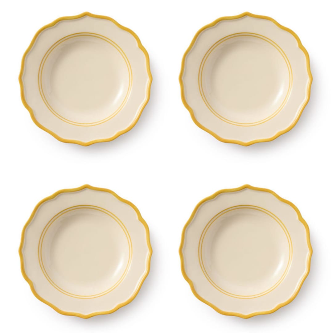 "Giovanna 9.2'' Pasta Bowl Set of 4" - Dining Bowls in yellow by Maison Madison