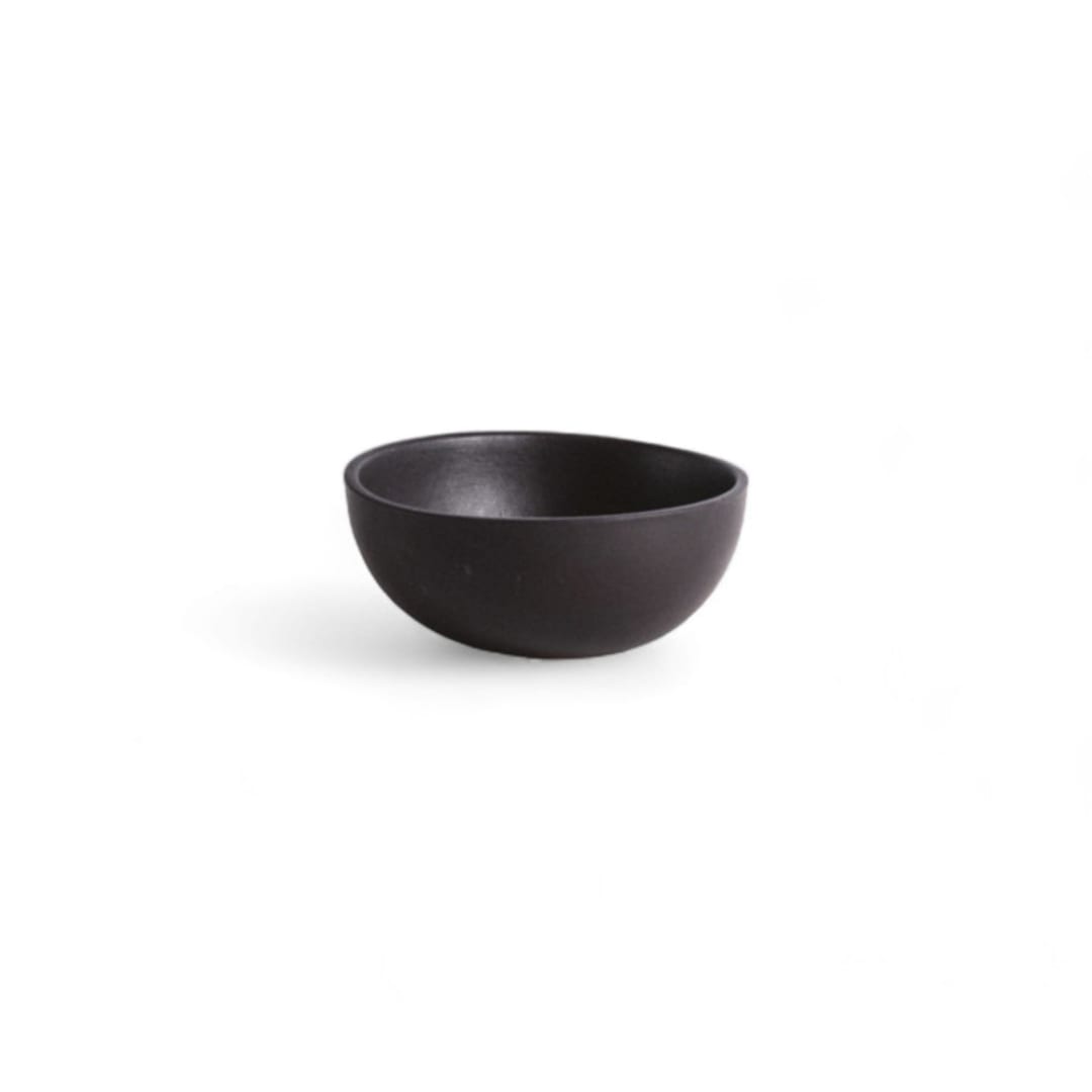 "Stoneware Condiment Bowl Set of 4" - Dining Bowls in black by Powered By People
