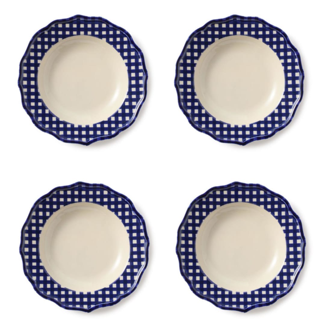 "Beatrix 9.2'' Pasta Bowl Set of 4" - Dining Bowls in blue by Maison Madison