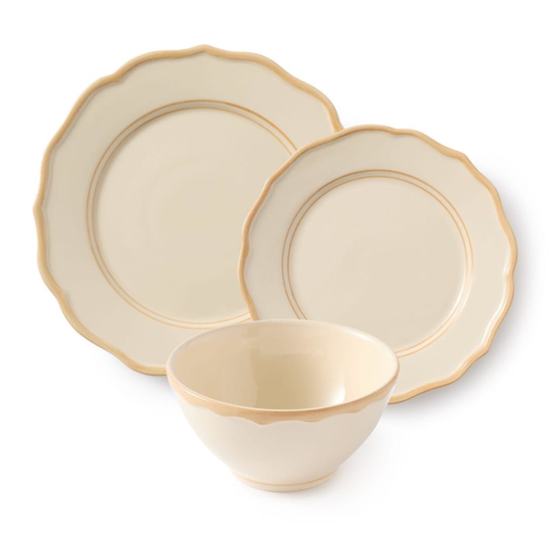 "Colette 12 Piece Set with Cereal Bowl" - Dining Bowls in beige by Maison Madison
