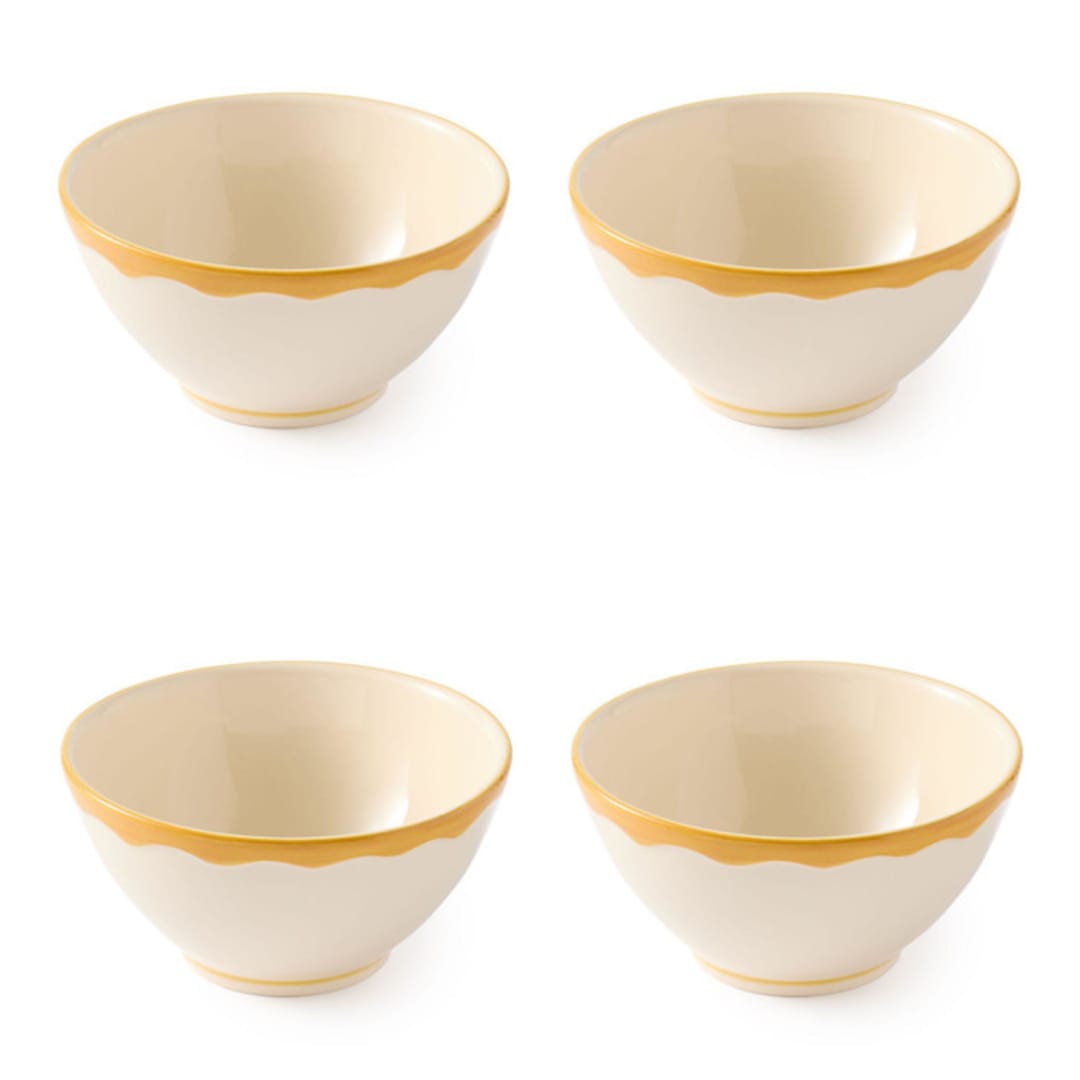 "Giovanna 6'' Cereal Bowl Set of 4" - Dining Bowls in yellow by Maison Madison