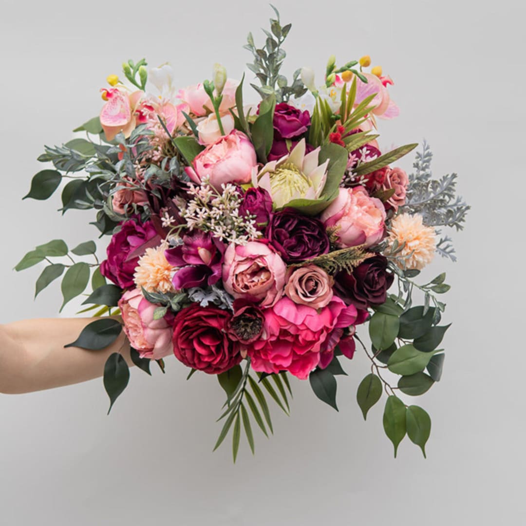 Viva Magenta Fuchsia Hot Pink Bridal Bouquet