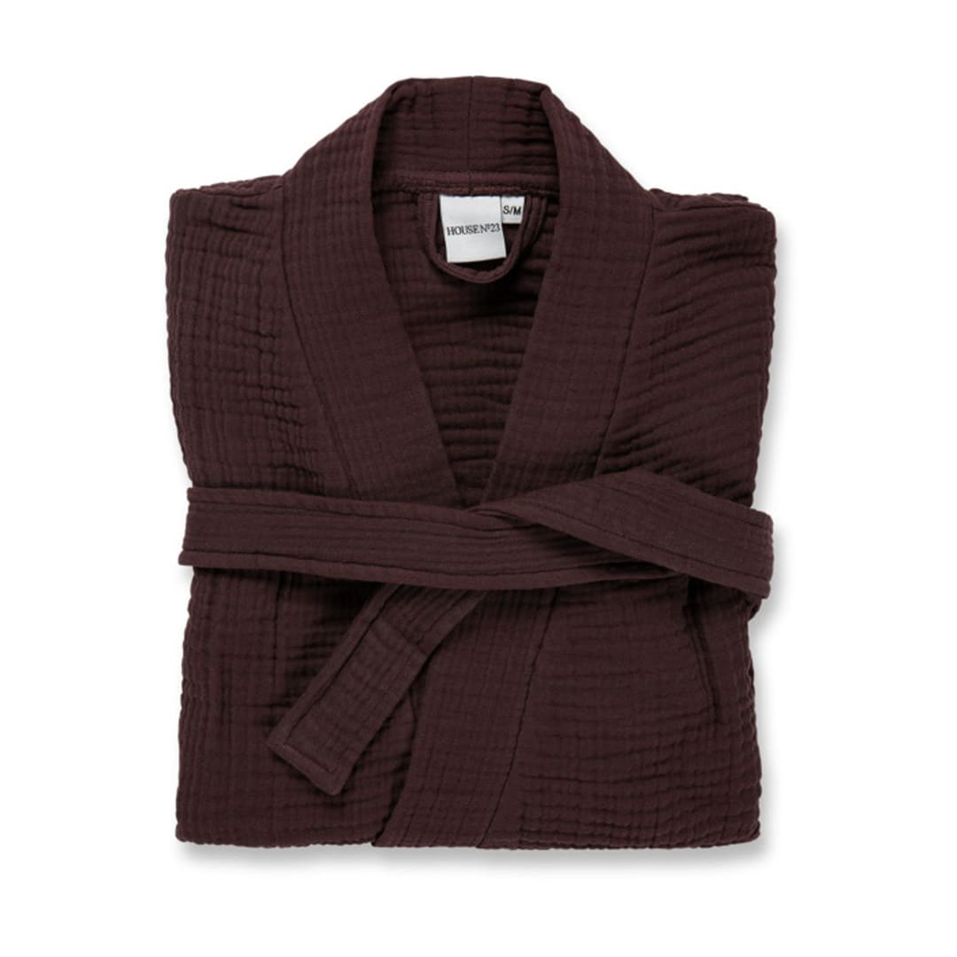 "Alaia Robe - Wine (L/XL)" - Bath Robes in red by HOUSE NO.23