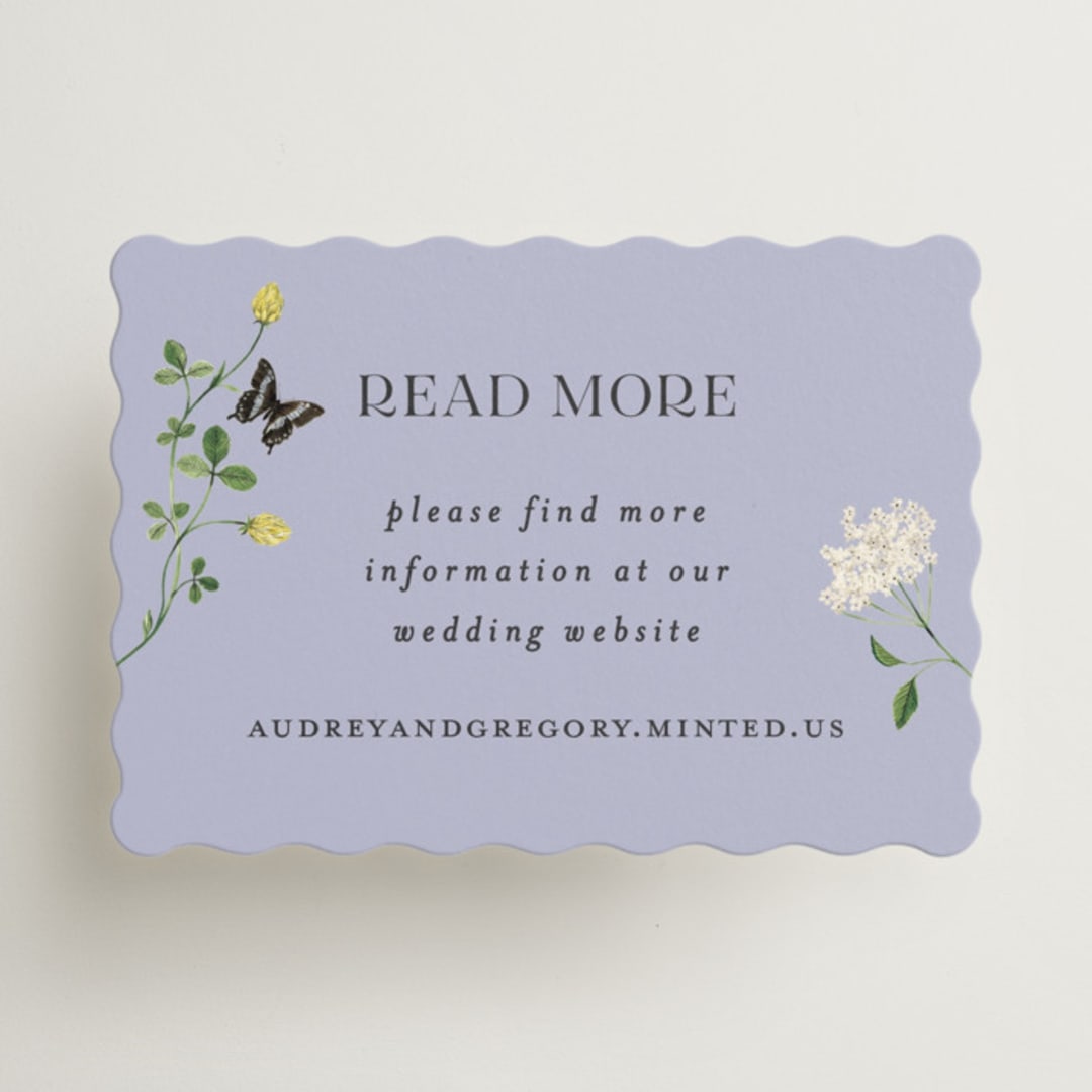 "Wild meadow" - Mini Enclosure Cards in Elder Flower by Sarah Knight - Front