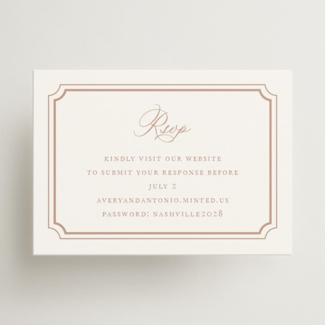 "Avery" - Mini Enclosure Cards in Dusty Pink by Jennifer Postorino - Front