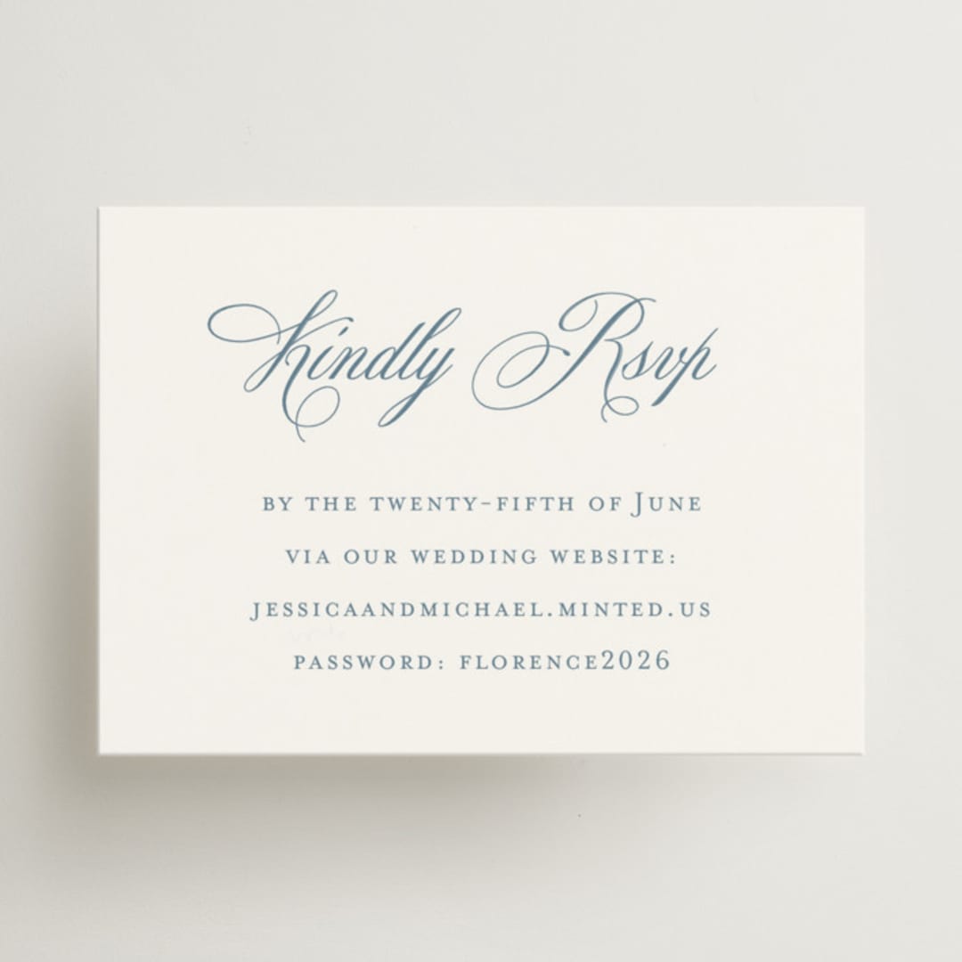 "Empire" - Mini Enclosure Cards in Dusty Blue by Jennifer Postorino - Front
