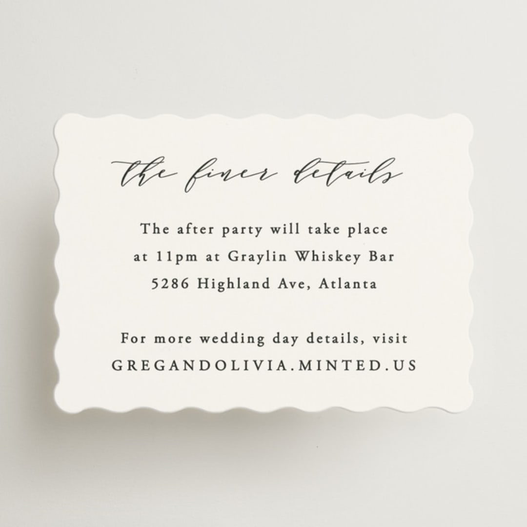 "Classy Type" - Mini Enclosure Cards in Lily by Hooray Creative - Front