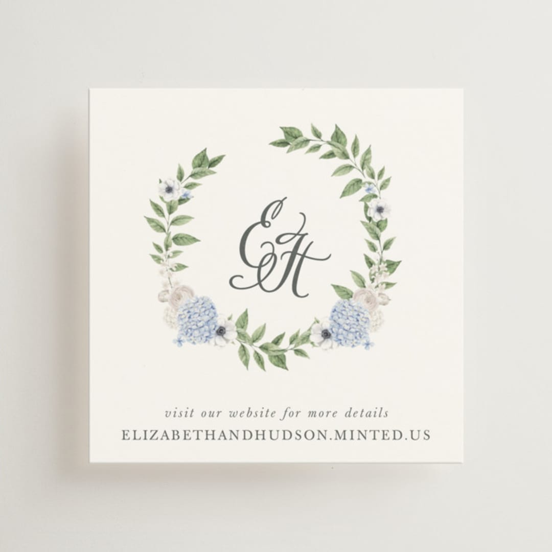 "SweetHearts" - Mini Enclosure Cards in Periwinkle by Design Lotus - Front