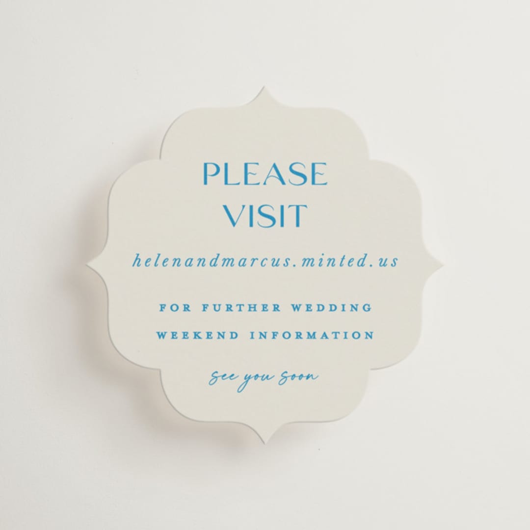 "Mediterraneo" - Mini Enclosure Cards in Ocean by Pati Cascino - Front
