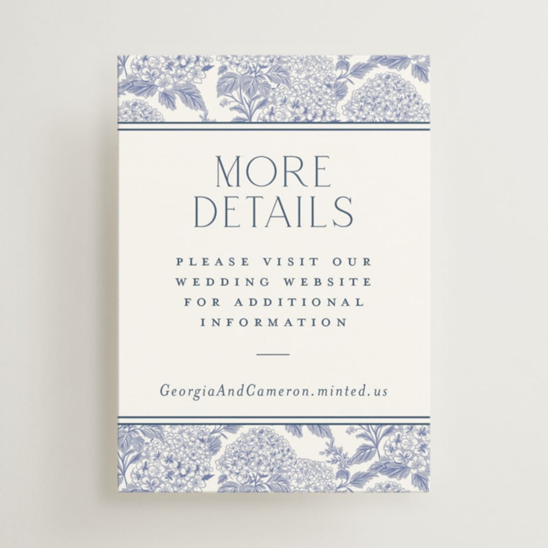 "Coastal Toile" - Mini Enclosure Cards in Periwinkle by Jenna Holcomb - Front