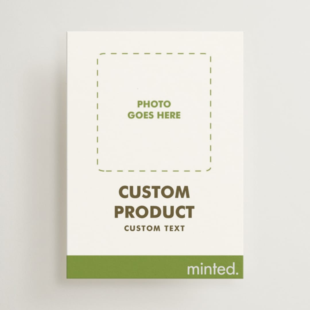 "Portrait Custom" - Mini Enclosure Cards in Charcoal by Minted - Front
