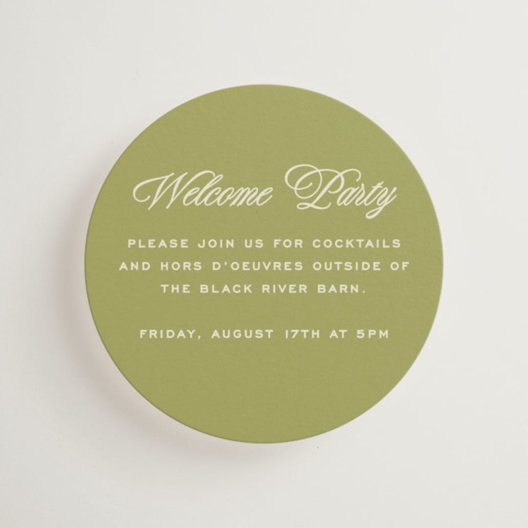 "rory" - Mini Enclosure Cards in Olive by Ellen Schlegelmilch - Front