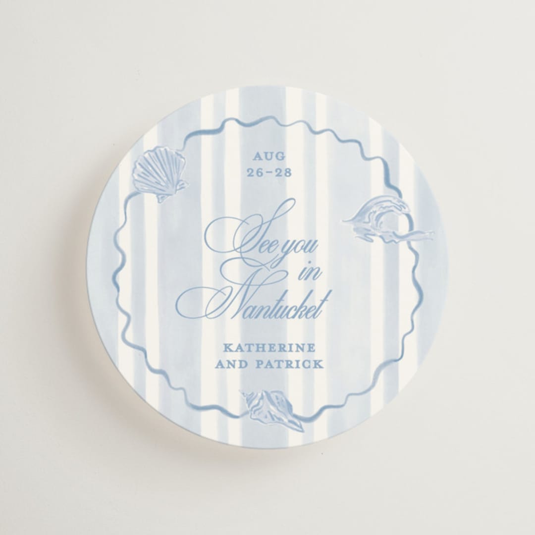 "Coastal crest" - Mini Enclosure Cards in Ocean by Creo Study - Front