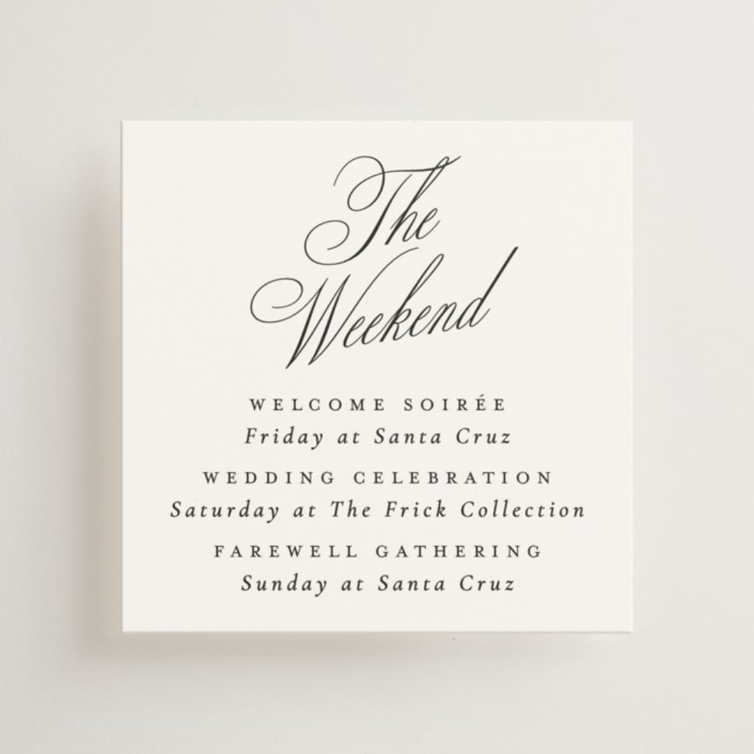 "Written with love" - Mini Enclosure Cards in Noir Slate by Ana de Sousa - Front