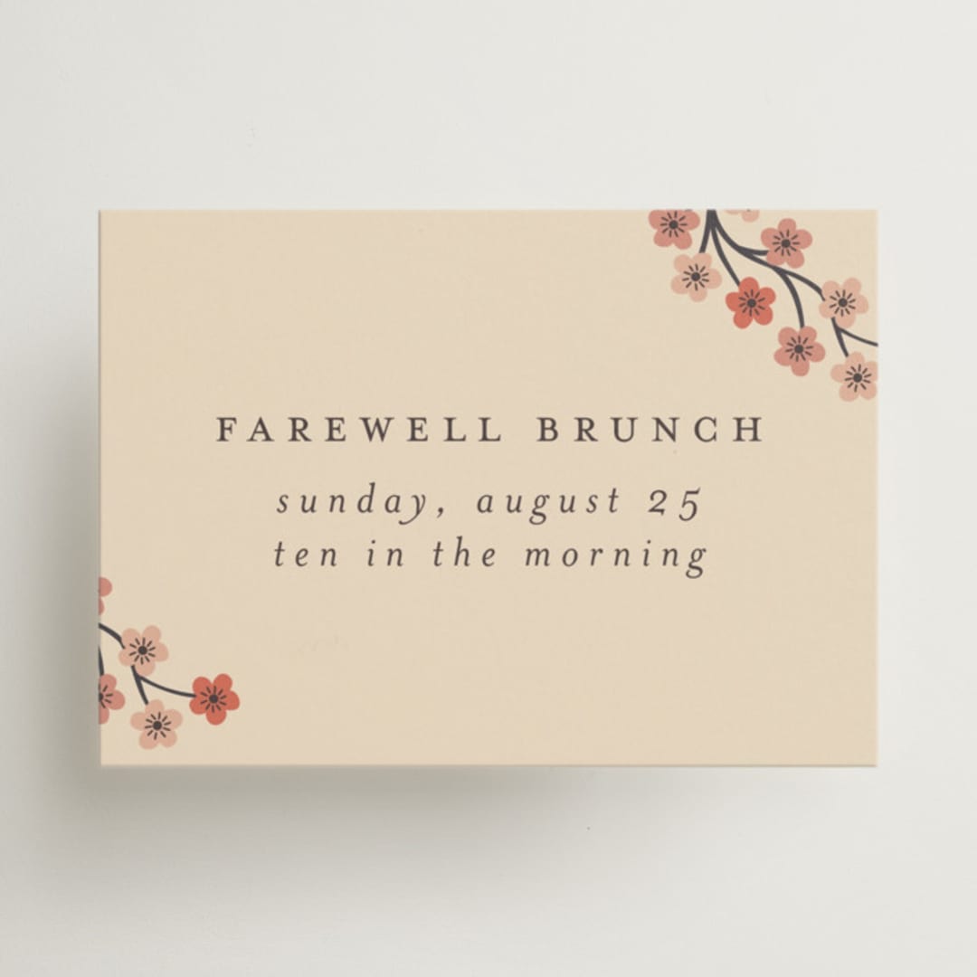 "Japanese Textile" - Mini Enclosure Cards in Rose by Jennifer Holbrook - Front