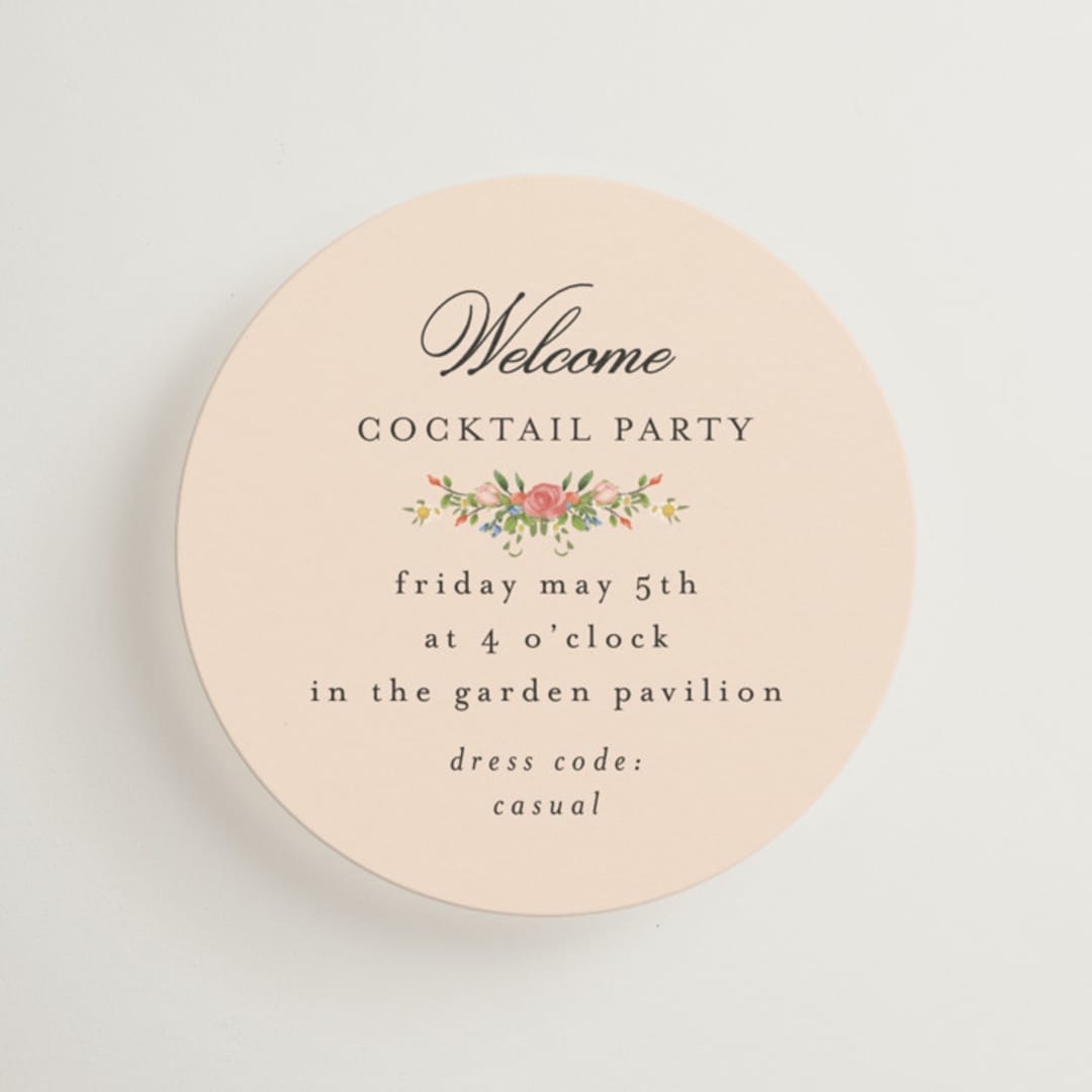 "Monogramed" - Mini Enclosure Cards in Blush by Susan Moyal - Front