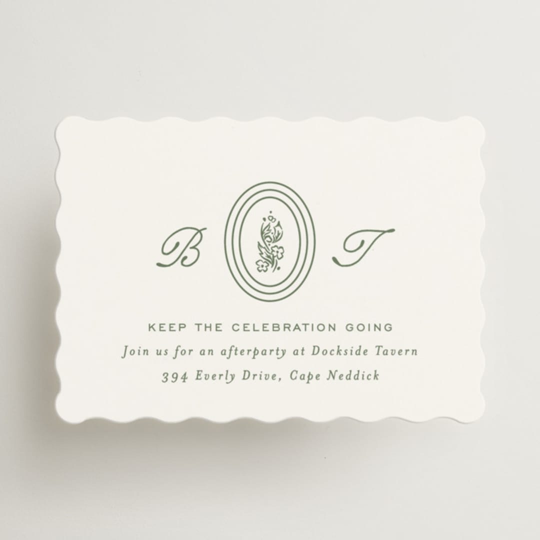 "Court" - Mini Enclosure Cards in Leaf by Kate Ahn - Front