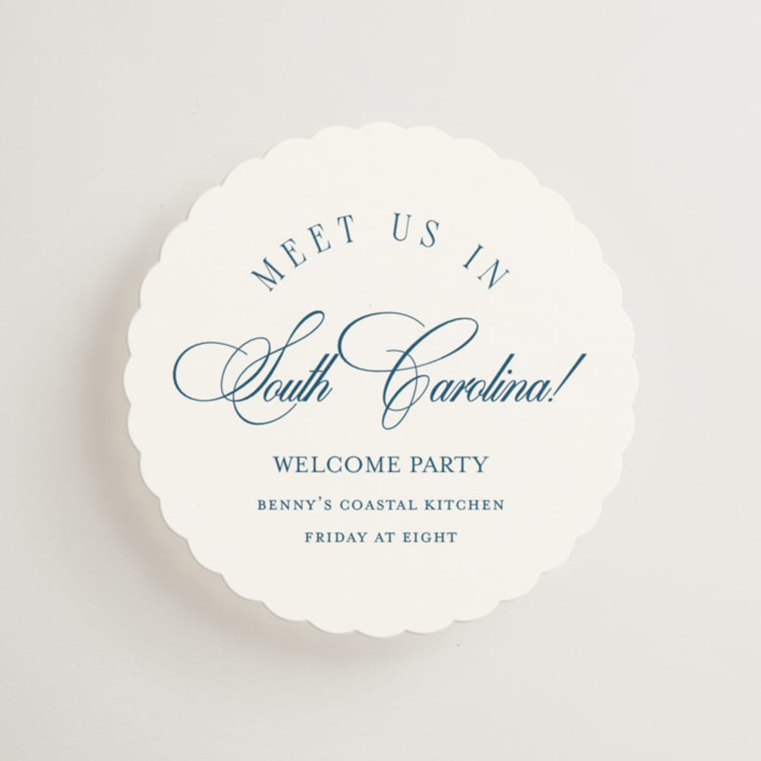 "Hilton" - Mini Enclosure Cards in Ocean by Kelly Schmidt - Front