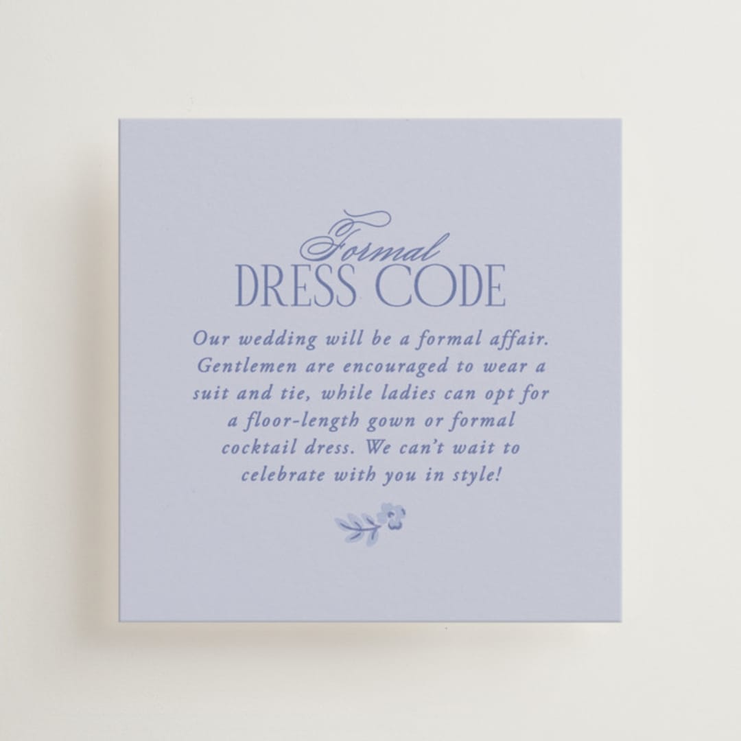 "Embroidered" - Mini Enclosure Cards in Cerulean by Jenna Holcomb - Front