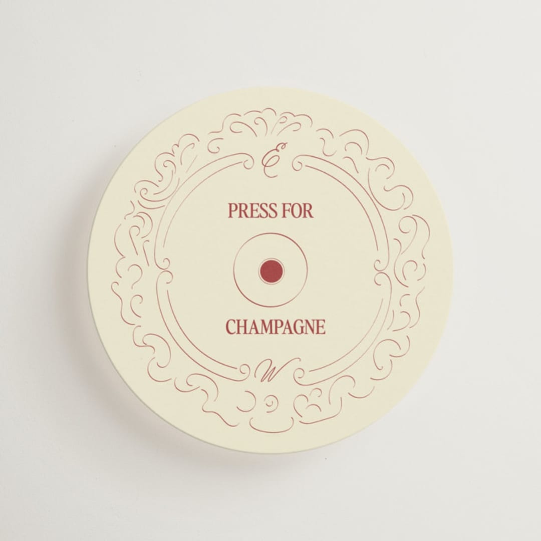 "Elizabeth" - Mini Enclosure Cards in Burgundy by Helena Vitto - Front