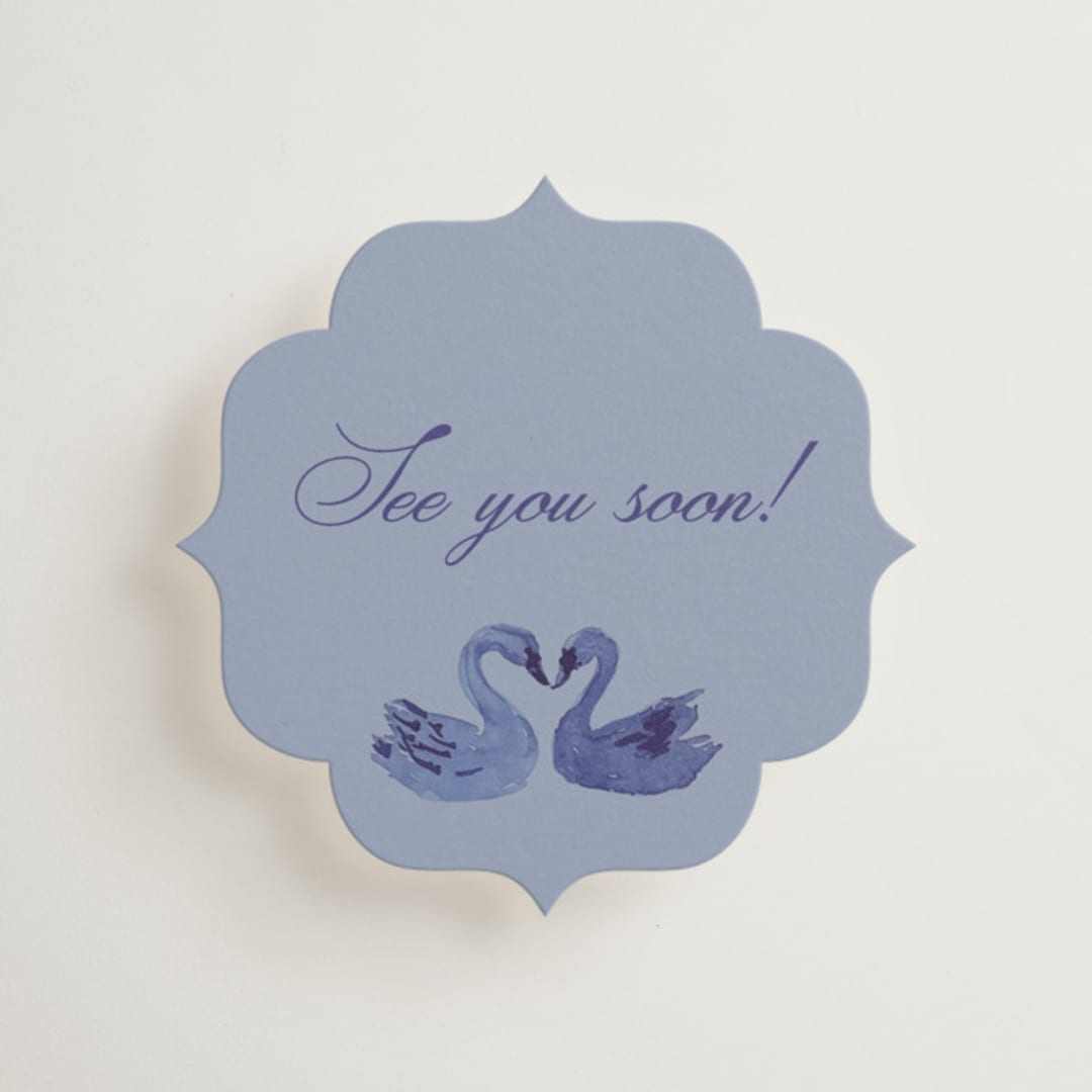 "Blooming Crest" - Mini Enclosure Cards in Plum by Cass Loh - Front