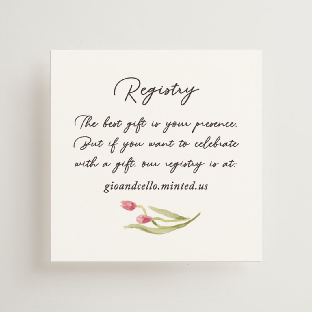 "Barolo" - Mini Enclosure Cards in Deep Blush by Pati Cascino - Front