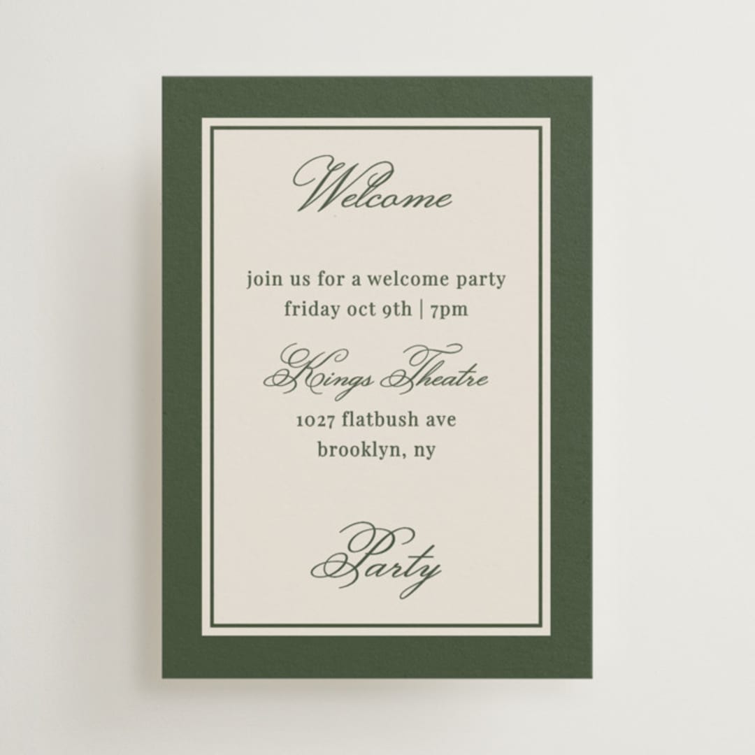 "Emerson" - Mini Enclosure Cards in Evergreen by Kelly Watkins - Front