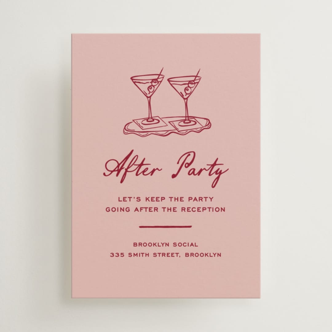 "Thompson" - Mini Enclosure Cards in Rose by Jennifer Lew - Front