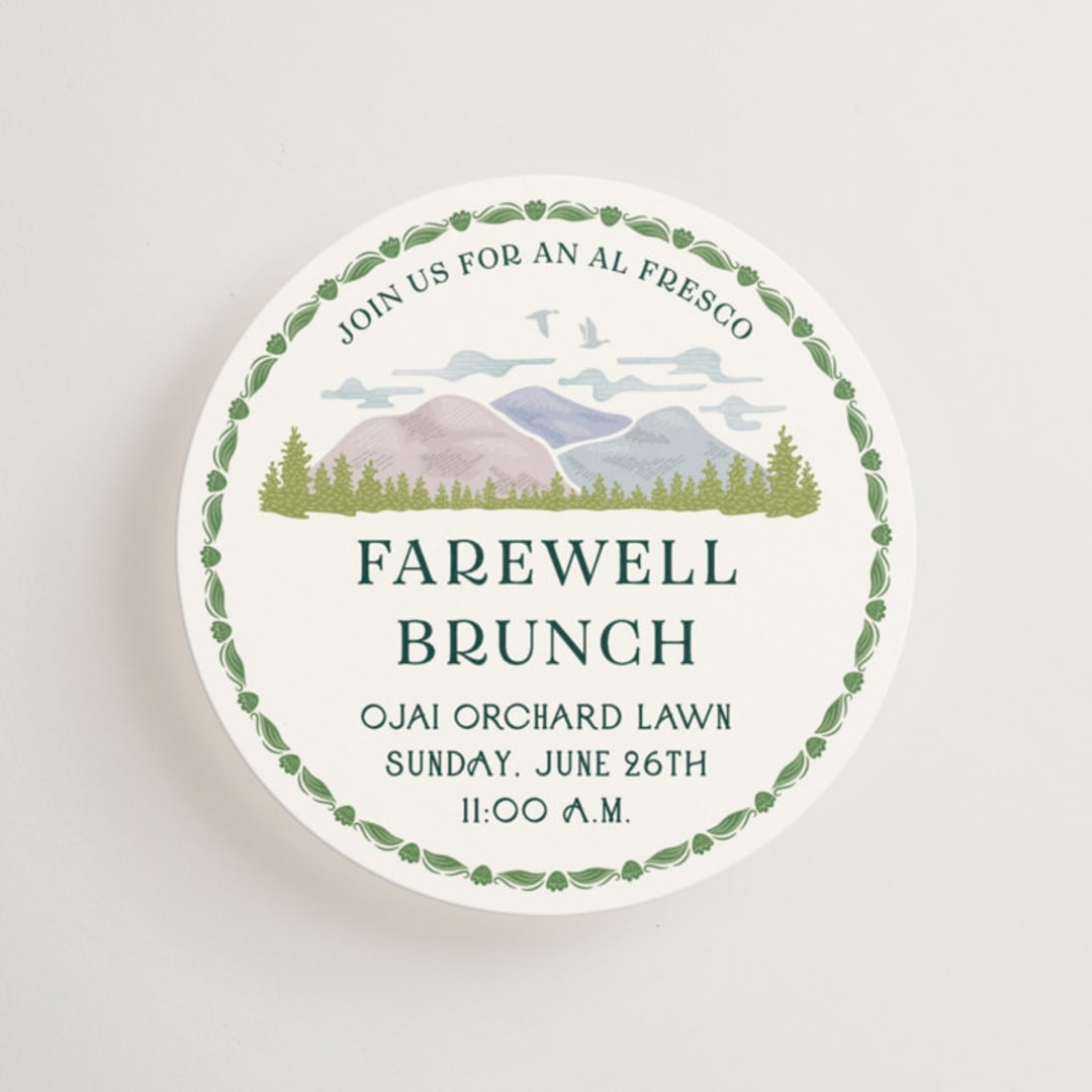 "River Valley" - Mini Enclosure Cards in Pine by Paper Sun Studio - Front