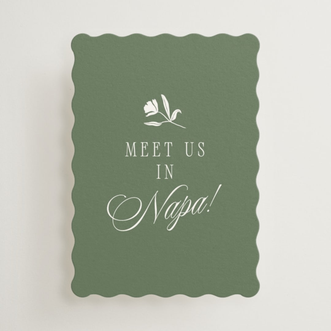 "Woods" - Mini Enclosure Cards in Moss by Kelly Schmidt - Front