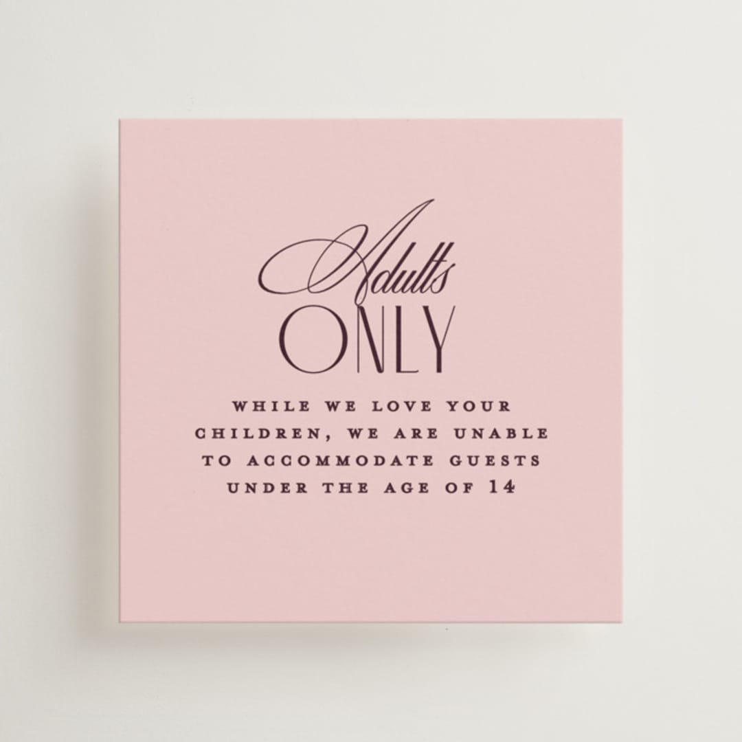 "sophisticate" - Mini Enclosure Cards in Plum by Owl and Toad - Front