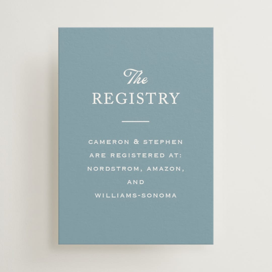 "Fleur Corner" - Mini Enclosure Cards in French Blue by Carolyn MacLaren - Front