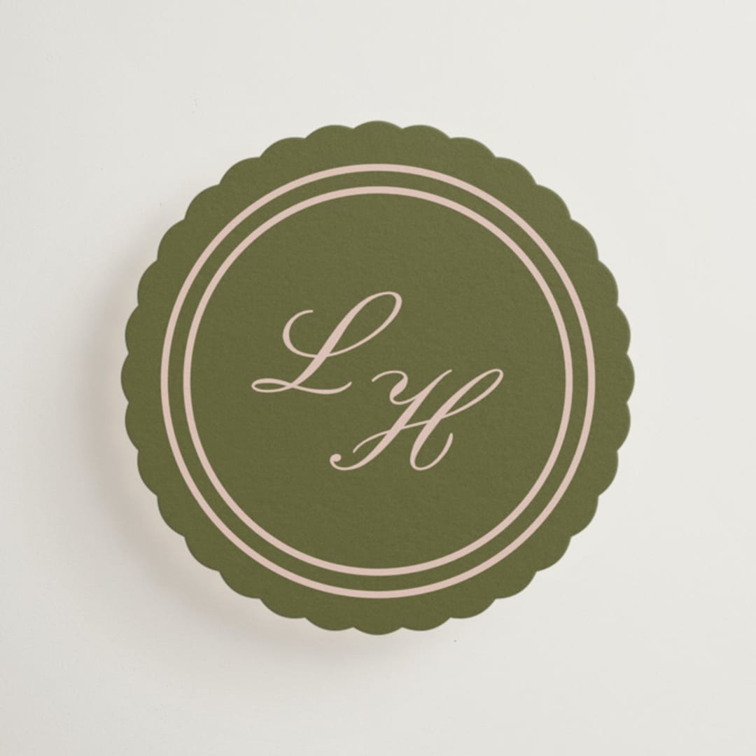 "hayden" - Mini Enclosure Cards in Blush by Ellen Schlegelmilch - Front