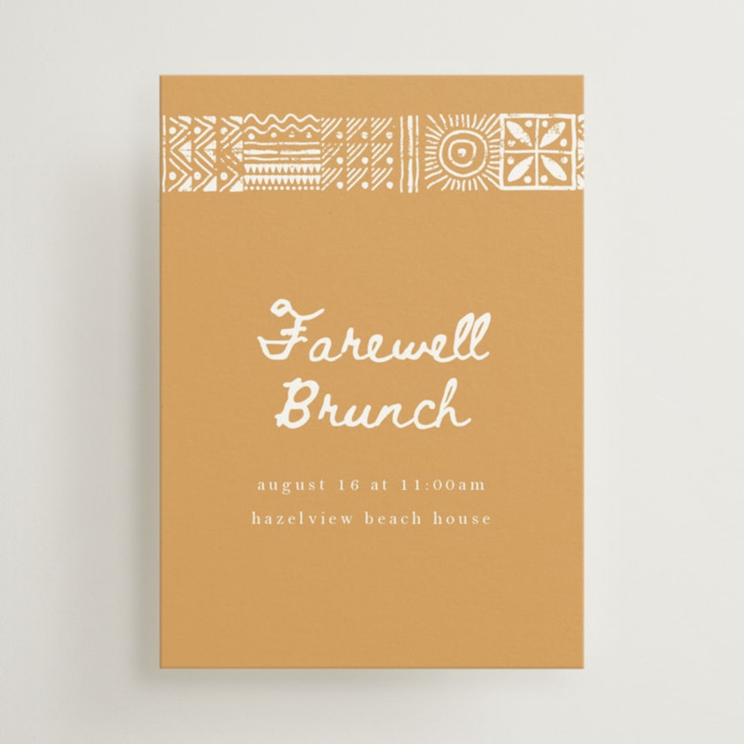 "Tribal Rythm" - Mini Enclosure Cards in Amber by Selima Akhter - Front