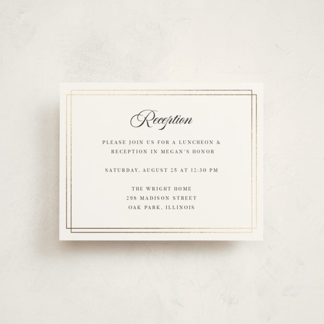 "Fringe Cascade" - Mitzvah Reception Cards in Cloud by Robert and Stella - Front