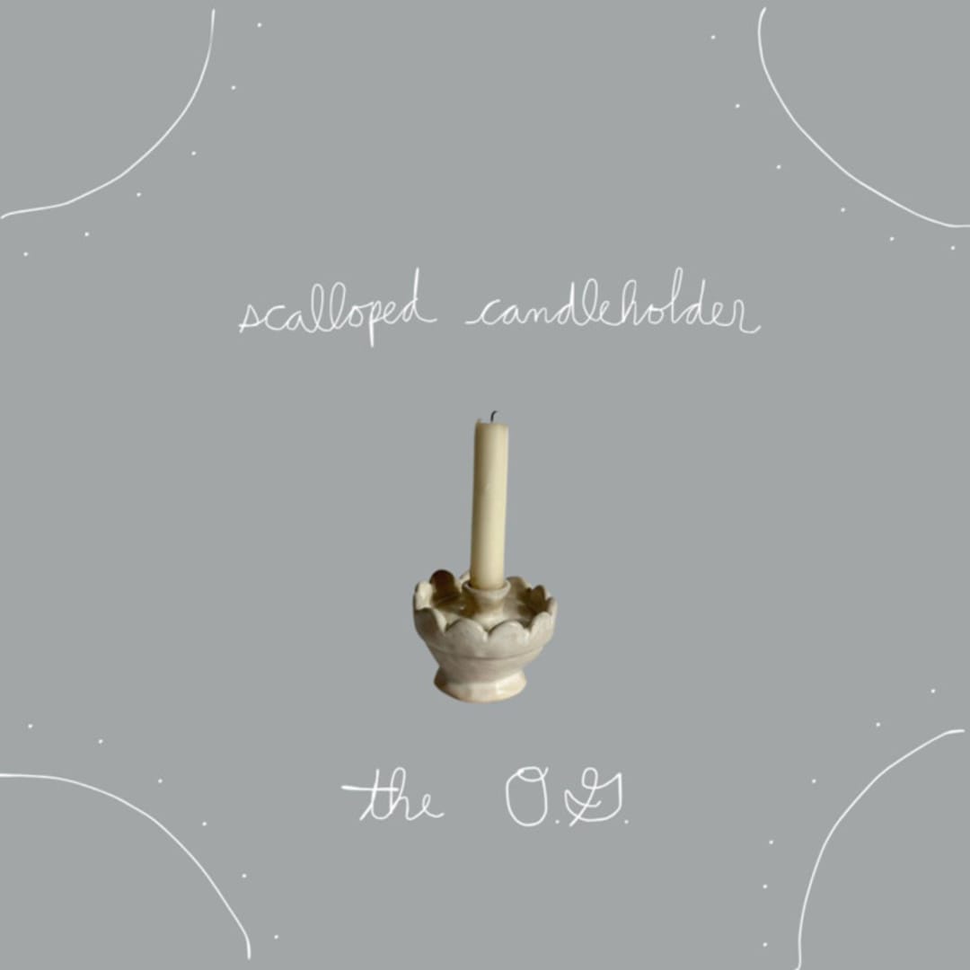 "scalloped candleholder" - Candles and Holders in white by Kristin Yezza