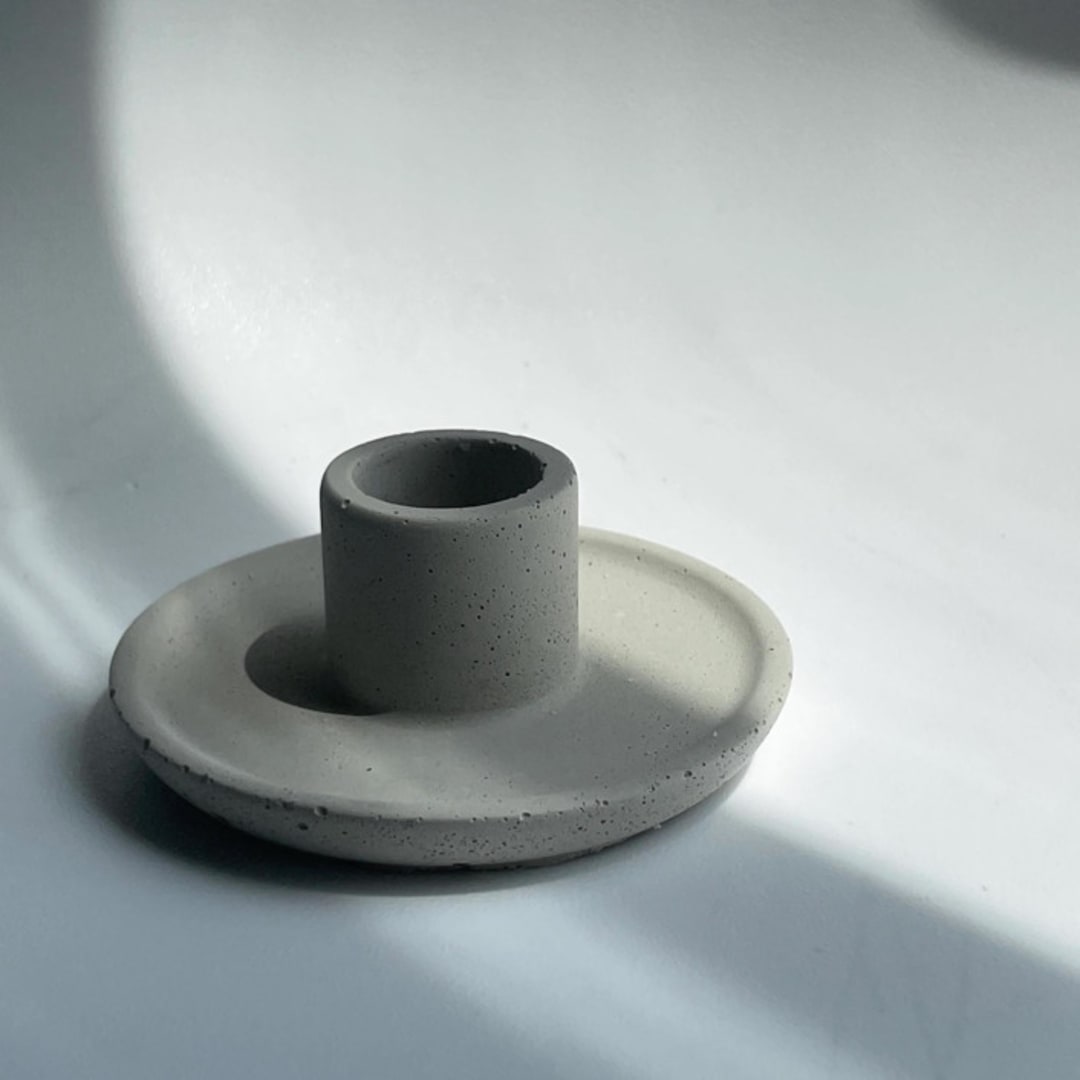 "Concrete Candle Holder" - Candles and Holders in natural by Powered By People