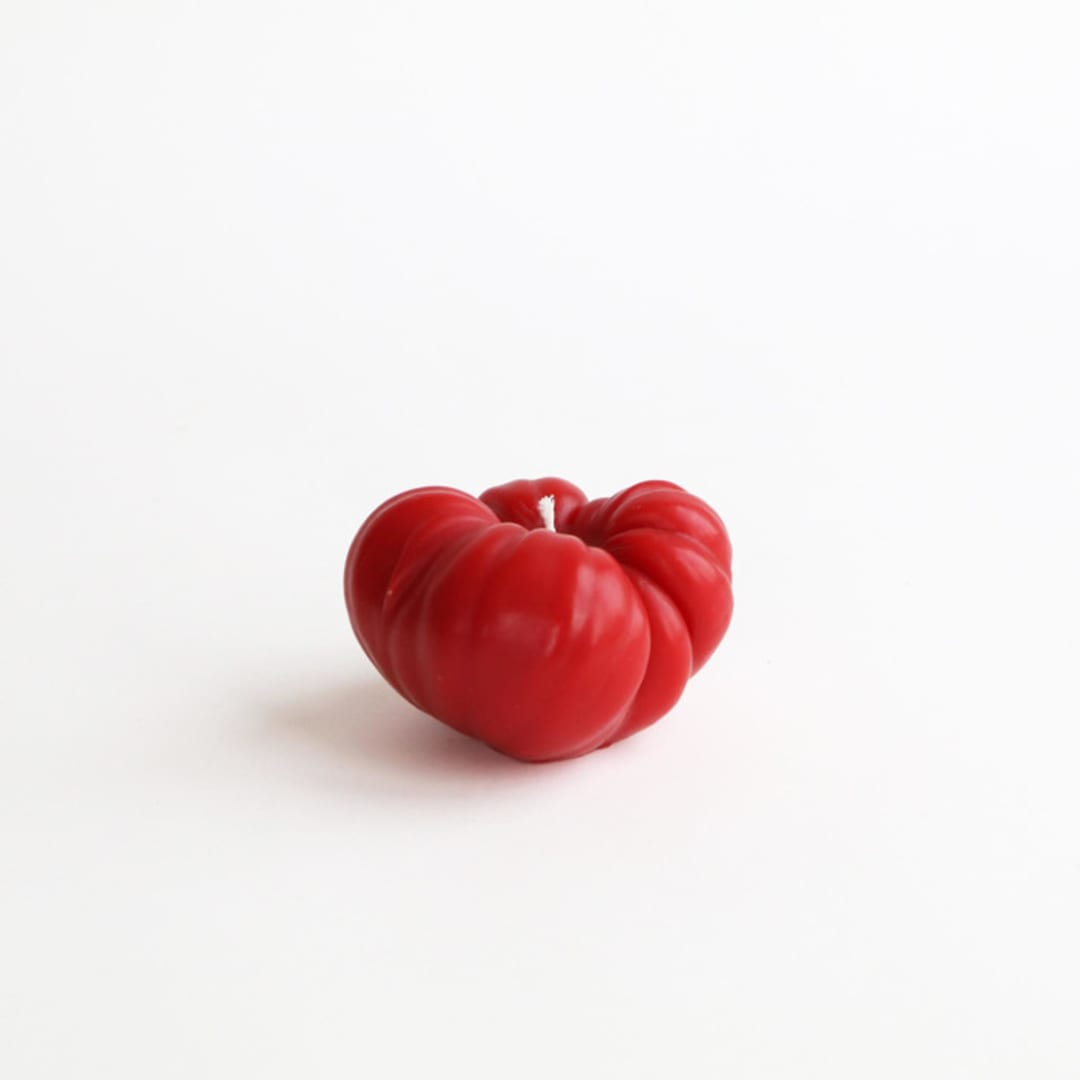 "Red Heirloom Tomato Beeswax Candle" - Candles and Holders in red by Artifaqt
