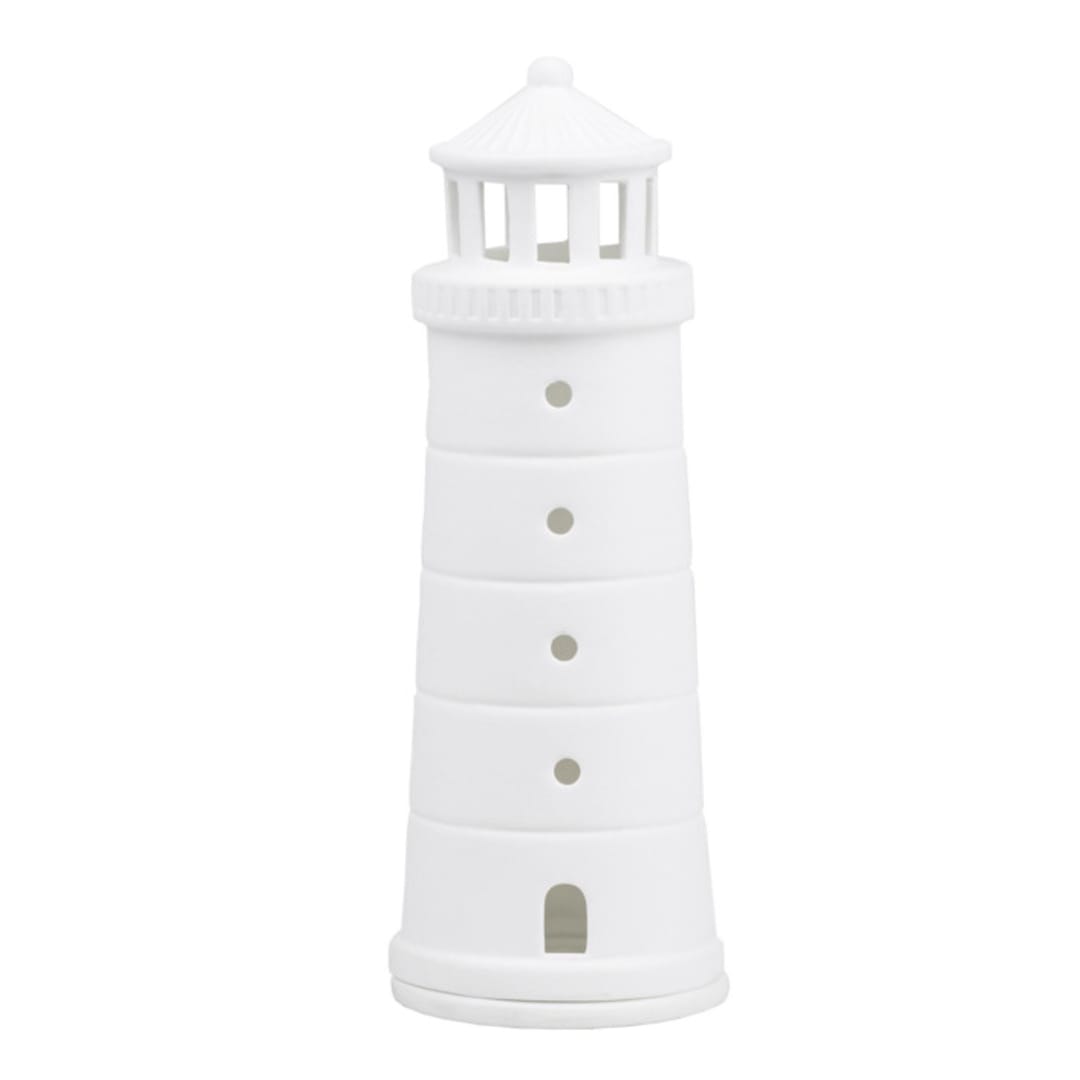 "Beyond The Sea Lighthouse Tealight Holder - Medium 7.1"" - Candles and Holders in white by Räder Designs