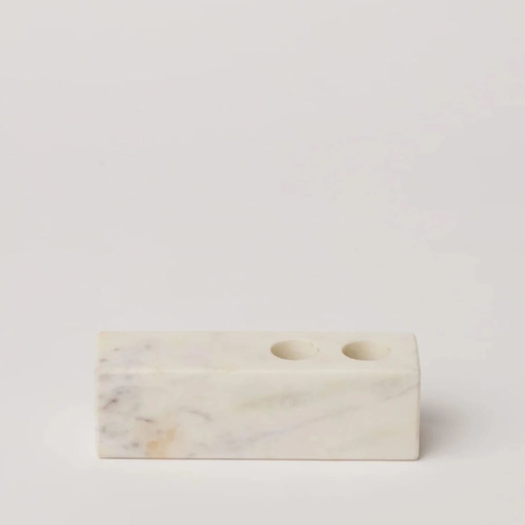 "Marble Candle Holder" - Candles and Holders in white by Powered By People