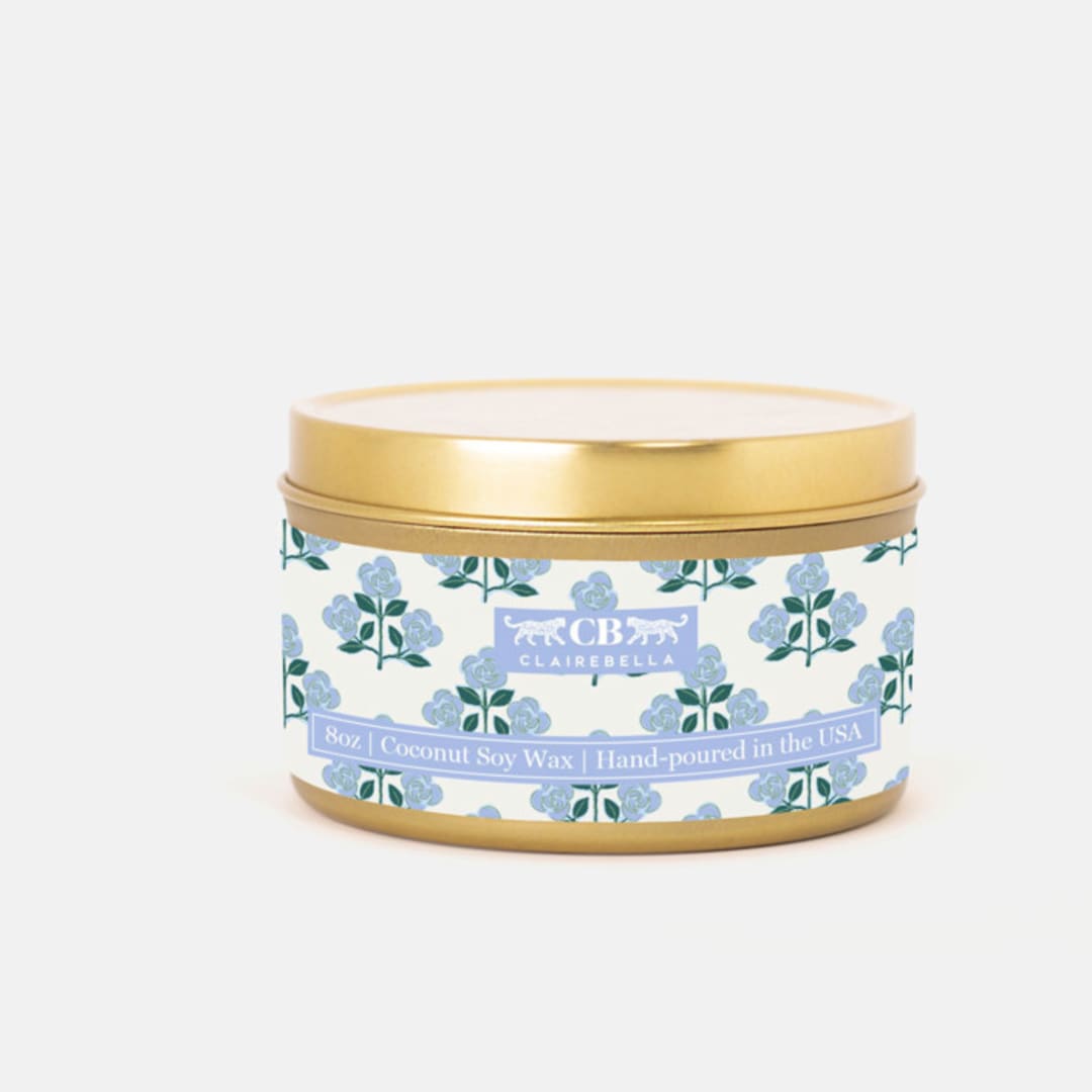 "Tin Candle - Betsy Blue (Spa Retreat)" - Candles and Holders in blue by Clairebella
