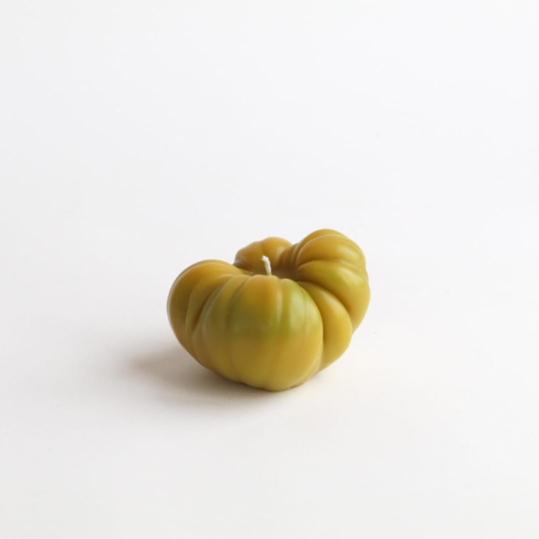 "Green Heirloom Tomato Beeswax Candle" - Candles and Holders in green by Artifaqt