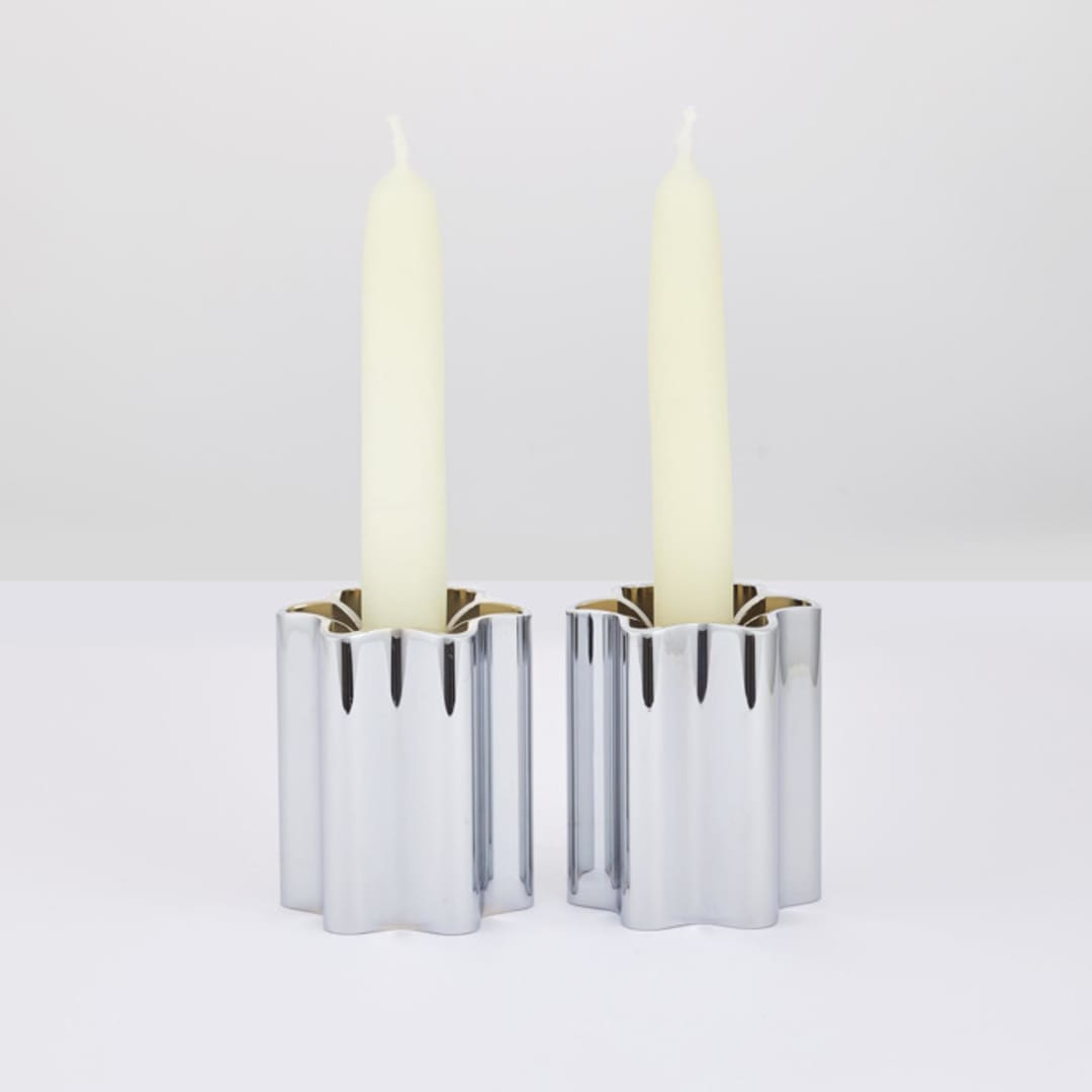 Candle Holders - Chrome