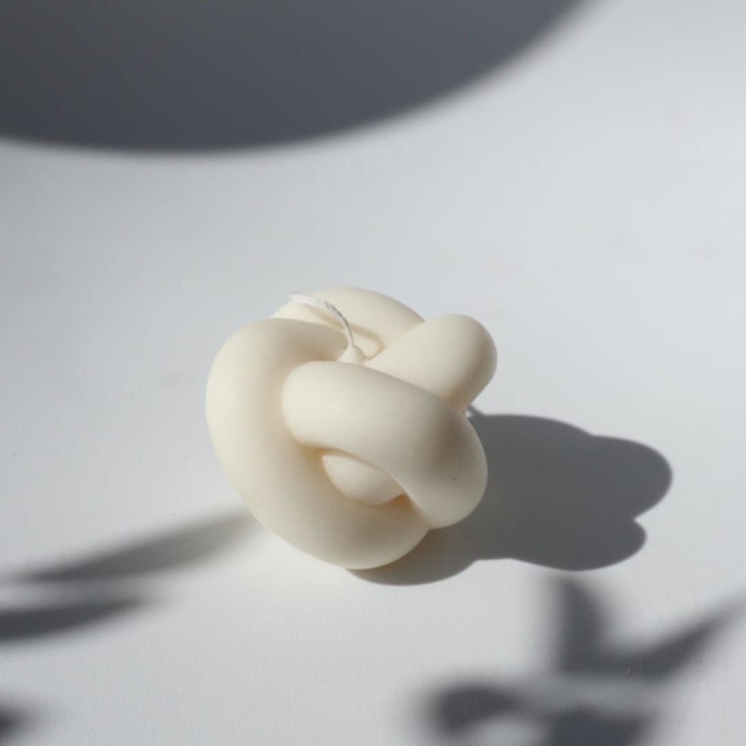 "The Simple Knot Candle" - Candles and Holders in natural by Powered By People