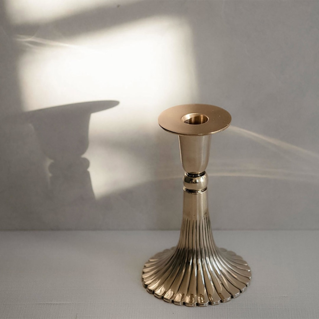 Roan Iris Vintage-inspired Fluted Candle Holder